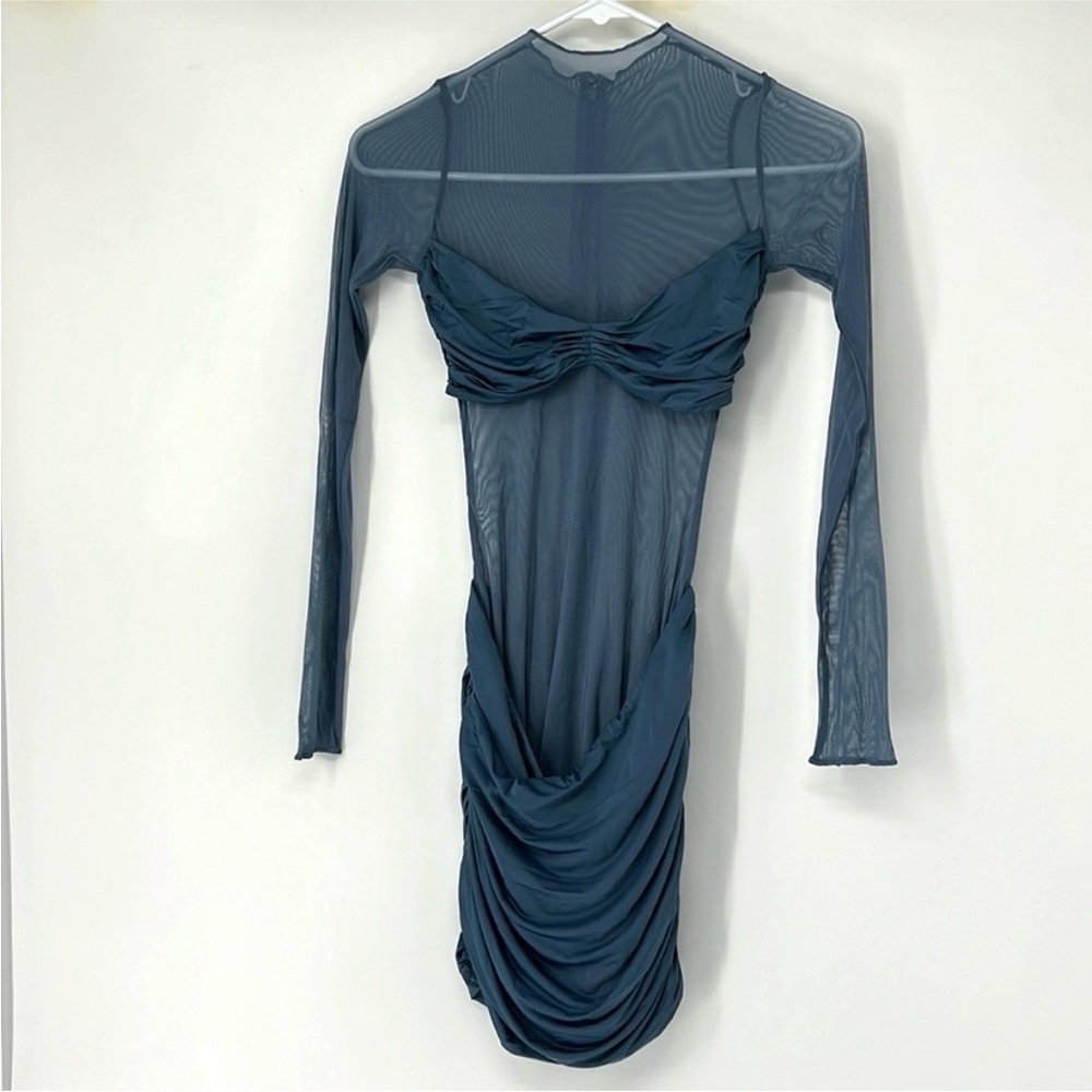 Sheer blue mini dress
